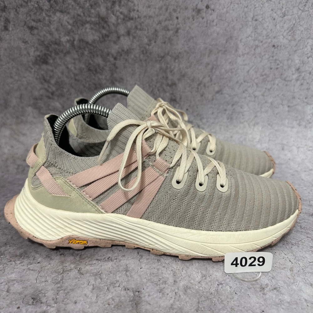 Merrell Embark Lace Sneakers Womens Size 9 Tan Rose Vibram FloatPro J067282‎